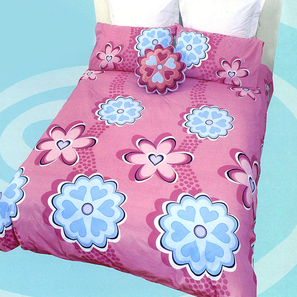 NNEDSZ Sassy Garden Pink Quilt Cover Set Double
