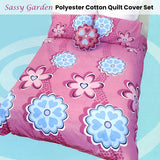 NNEDSZ Sassy Garden Pink Quilt Cover Set Double