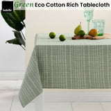 NNEDSZ Green Eco Cotton Rich Tablecloth 150 x 265 cm