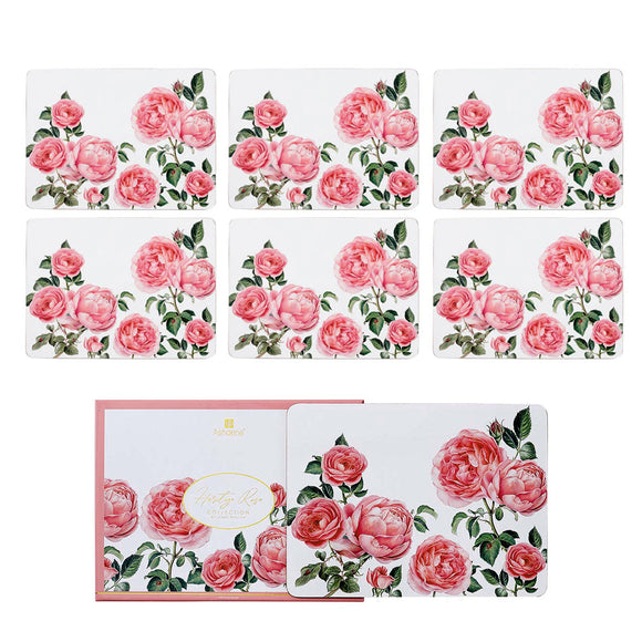 NNEDSZ Ashdene Set of 6 Heritage Rose Table Placemats 29x21x0.4 cm