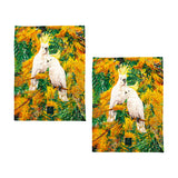 NNEDSZ Set of 2 Backyard Beauties Kitchen Tea Towels Cockatoos 50 x 70 cm