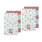 NNEDSZ Joyful Holly Jolly Christmas Set of 4 Cotton Kitchen Towels 45 x 70 cm