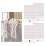 NNEDSZ Mr & Mrs Christmas Hat Set of 4 Cotton Kitchen Towels 45 x 70 cm