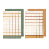 NNEDSZ Set of 4 Retreat Cotton Kitchen Tea Towels 50 x 70 cm Mix