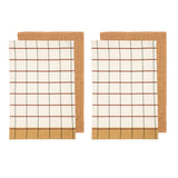 NNEDSZ Set of 4 Retreat Cotton Kitchen Tea Towels 50 x 70 cm Mustard