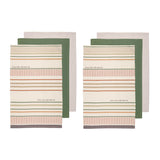 NNEDSZ Set of 6 Sanctuary Cotton Kitchen Tea Towels 50 x 70 cm Green