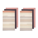 NNEDSZ Set of 6 Sanctuary Cotton Kitchen Tea Towels 50 x 70 cm Rust