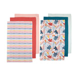 NNEDSZ Set of 6 Zest Bright Cotton Kitchen Tea Towels 50 x 70 cm Mix