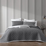 NNEDSZ Essex Charcoal Polyester Cotton Bedspread King
