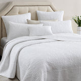 NNEDSZ Private Collection Aerin Ivory 100% Cotton Coverlet Queen/King