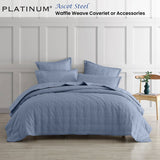 NNEDSZ Platinum Collection Ascot Steel Textured Waffle Weave Coverlet Single/Double