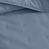 NNEDSZ Platinum Collection Ascot Steel Textured Waffle Weave Coverlet Single/Double