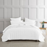 NNEDSZ Platinum Collection Ascot White Textured Waffle Weave Coverlet Queen/King