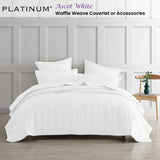 NNEDSZ Platinum Collection Ascot White Textured Waffle Weave Coverlet Queen/King