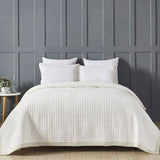 NNEDSZ Private Collection Box Snow White Cotton Velvet Coverlet Queen/King