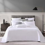 NNEDSZ Private Collection Cornell White 100% Cotton Matelasse Coverlet Queen/King