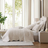 NNEDSZ Private Collection Indiana Stone 100% Cotton Wave Quilted Coverlet Queen/King