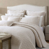 NNEDSZ Private Collection Indiana Stone 100% Cotton Wave Quilted Coverlet Queen/King