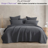NNEDSZ Platinum Collection Kayo Charcoal 100% Cotton Coverlet Queen/King