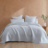 NNEDSZ Platinum Collection Kayo Fog Cotton Stone Wash Quilted Coverlet Queen/King