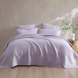 NNEDSZ Platinum Collection Kayo Lilac Cotton Stone Wash Quilted Coverlet Queen/King