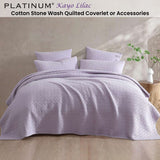 NNEDSZ Platinum Collection Kayo Lilac Cotton Stone Wash Quilted Coverlet Queen/King