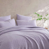 NNEDSZ Platinum Collection Kayo Lilac Cotton Stone Wash Quilted Coverlet Queen/King