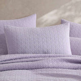 NNEDSZ Platinum Collection Kayo Lilac Cotton Stone Wash Quilted Coverlet Queen/King
