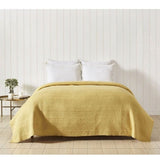 NNEDSZ Private Collection Channel Ochre 100% Cotton Channel Stitch Coverlet Queen