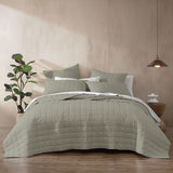 NNEDSZ Rhodes Moss 100% Cotton Box Quilted Coverlet Single/Double