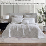 NNEDSZ Private Collection Wren Ash Cotton Polyester Yarn Dyed Jacquard Coverlet Set Queen/King