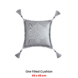 NNEDSZ Davinci Alexander Silver Square Filled Cushion 45 x 45cm
