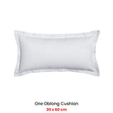NNEDSZ Platinum Collection Ascot White Oblong Filled Cushion 30 x 60cm