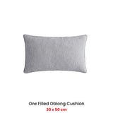 NNEDSZ Platinum Collection Balmoral Ash 100% Cotton Oblong Filled Cushion 30 x 50cm