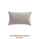 NNEDSZ Platinum Collection Kayo Linen 100% Cotton Oblong Filled Cushion 30 x 50cm
