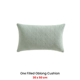 NNEDSZ Platinum Collection Kayo Sage 100% Cotton Oblong Filled Cushion 30 x 50cm