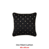 NNEDSZ Davinci Massimo Black Square Filled Cushion 45 x 45cm
