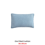 NNEDSZ Private Collection Urban Steel 100% Cotton Waffle Oblong Filled Cushion