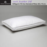 NNEDSZ 1200gsm 100% Feather Fill One Standard Pillow 48 x 73 cm