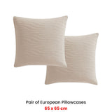 NNEDSZ Platinum Collection Pair of Ariel Stone European Pillowcases 65 x 65cm