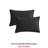 NNEDSZ Platinum Collection Pair of Ascot Granite Standard Pillowcases 48 x 73 + 20cm