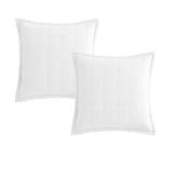 NNEDSZ Platinum Collection Pair of Ascot White European Pillowcases 65 x 65 + 16cm