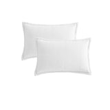 NNEDSZ Platinum Collection Pair of Ascot White Standard Pillowcases 48 x 73 + 20cm