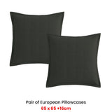 NNEDSZ Platinum Collection Pair of Ascot Granite European Pillowcases 65 x 65cm