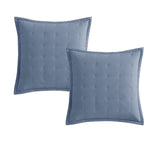 NNEDSZ Platinum Collection Pair of Ascot Steel European Pillowcases 65 x 65cm