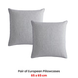 NNEDSZ Platinum Collection Pair of Balmoral Ash European Pillowcases 65 x 65cm