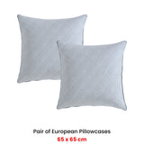 NNEDSZ Pair of Beach House Blue European Pillowcases 65 x 65cm