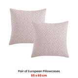 NNEDSZ Platinum Collection Pair of Bodhi Pink European Pillowcases 65 x 65cm