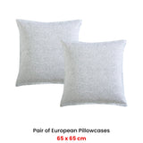 NNEDSZ Logan and Mason Pair of Botanical Coast Sage European Pillowcases 65 x 65cm