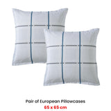NNEDSZ Pair of Charlie Black European Pillowcases 65 x 65cm